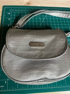 Baggallini Silver Metallic Crossbody Bag
